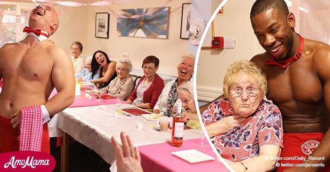 Atrevidas ancianitas contratan a musculosos sujetos para servirles la cena en hogar de retiro