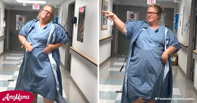 Mujer en trabajo de parto baila con las enfermeras del hospital en video viral