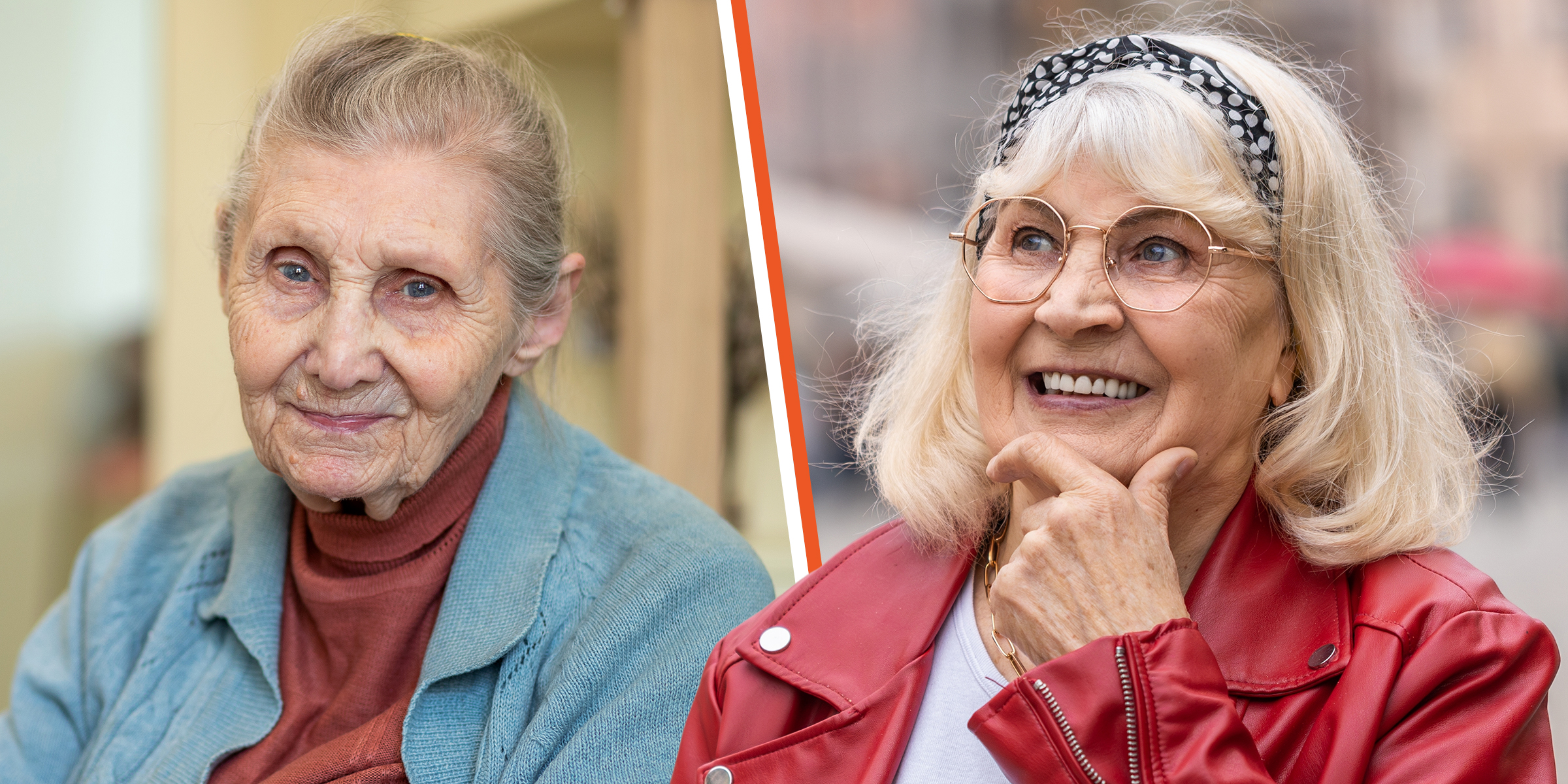 Un collage de una anciana pobre y una anciana rica | Fuente: Shutterstock