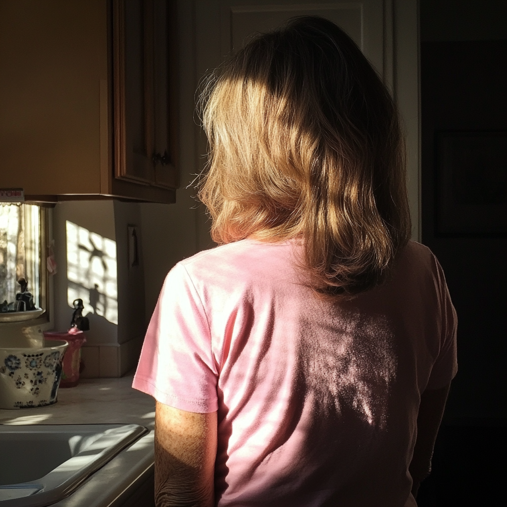 Una mujer de pie en una cocina | Fuente: Midjourney