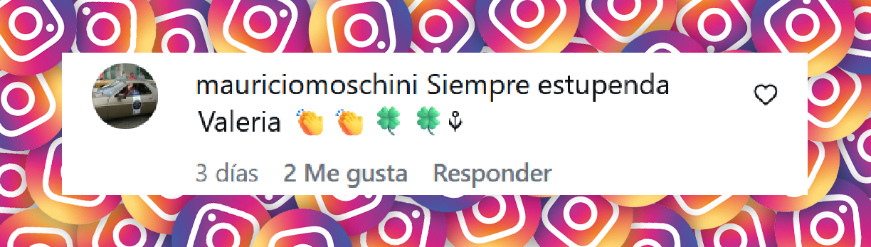 Comentario de un usuario sobre los looks de Valeria Mazza para su aparición en televisión | Fuente: Instagram/valeriamazzaok