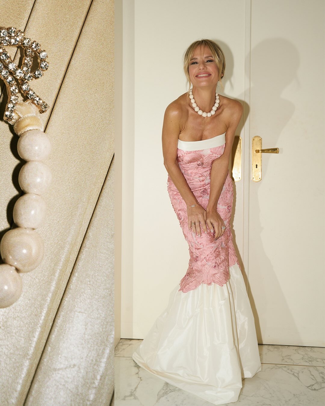 Mariana Fabbiani modelando su vestido para los Martín Fierro de Moda 2026 | Fuente: Instagram/marianafabbiani