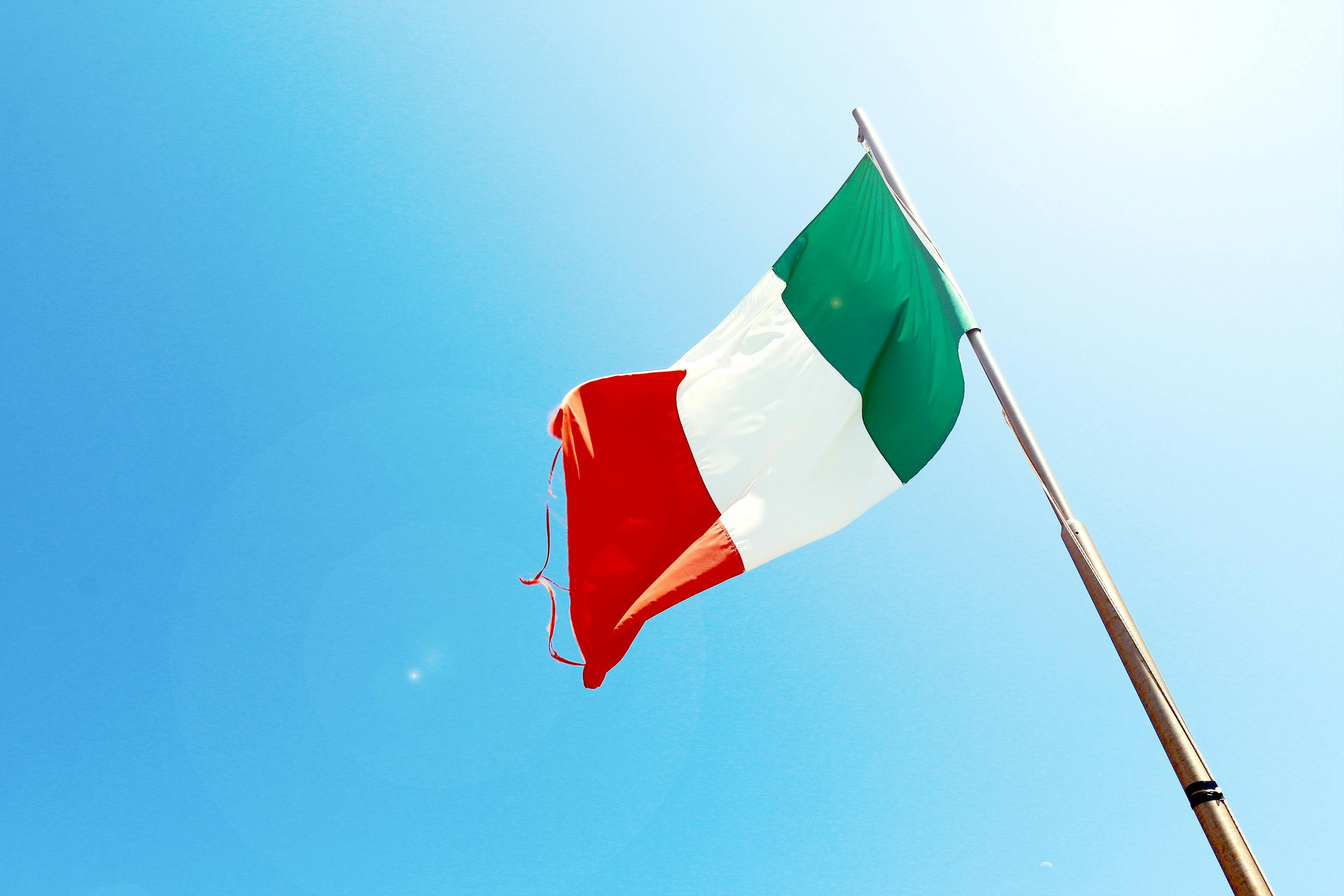 Bandera de Italia | Fuente: Pexels