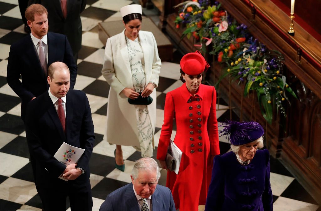 Miembros de la familia real británica se van después de asistir al Servicio de la Mancomunidad |Créditos: Getty Images/GlobalImagesUkraine