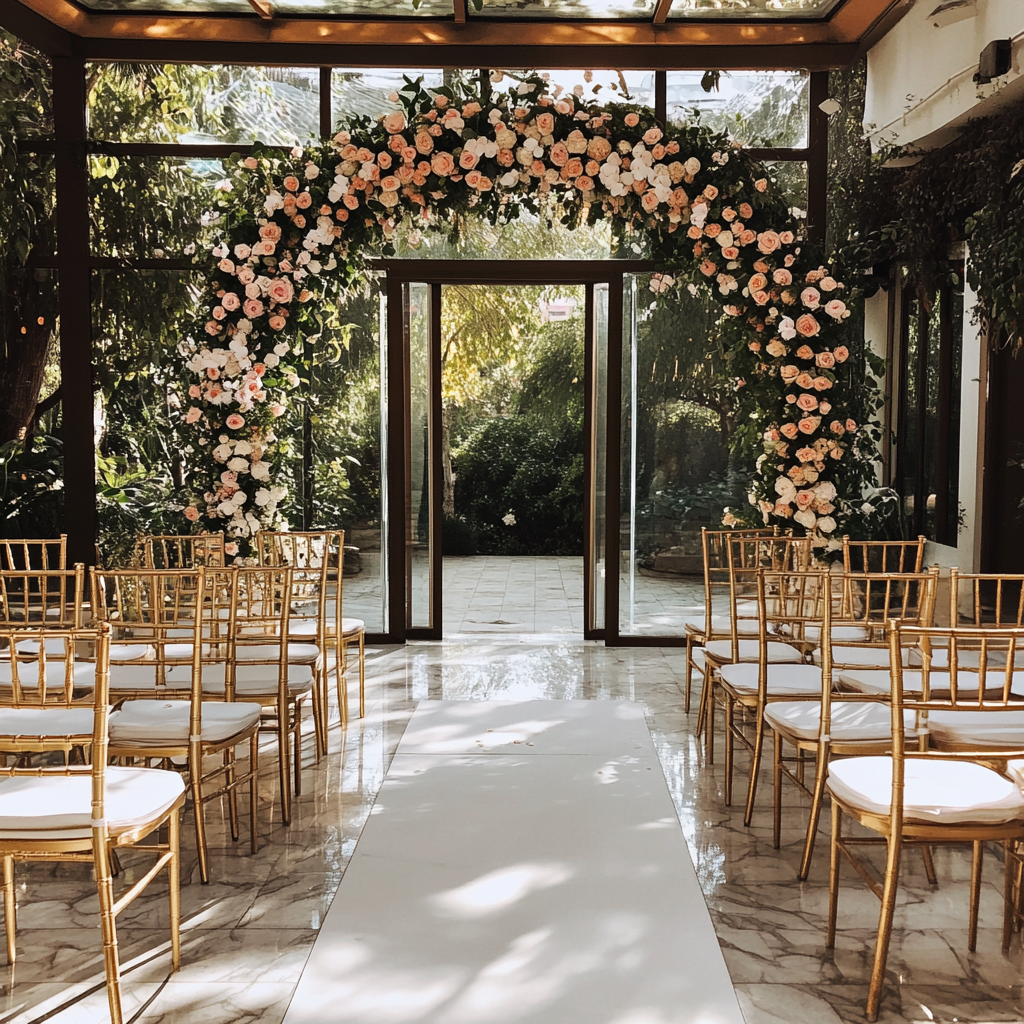 Montaje de un lugar para una boda | Fuente: Midjourney