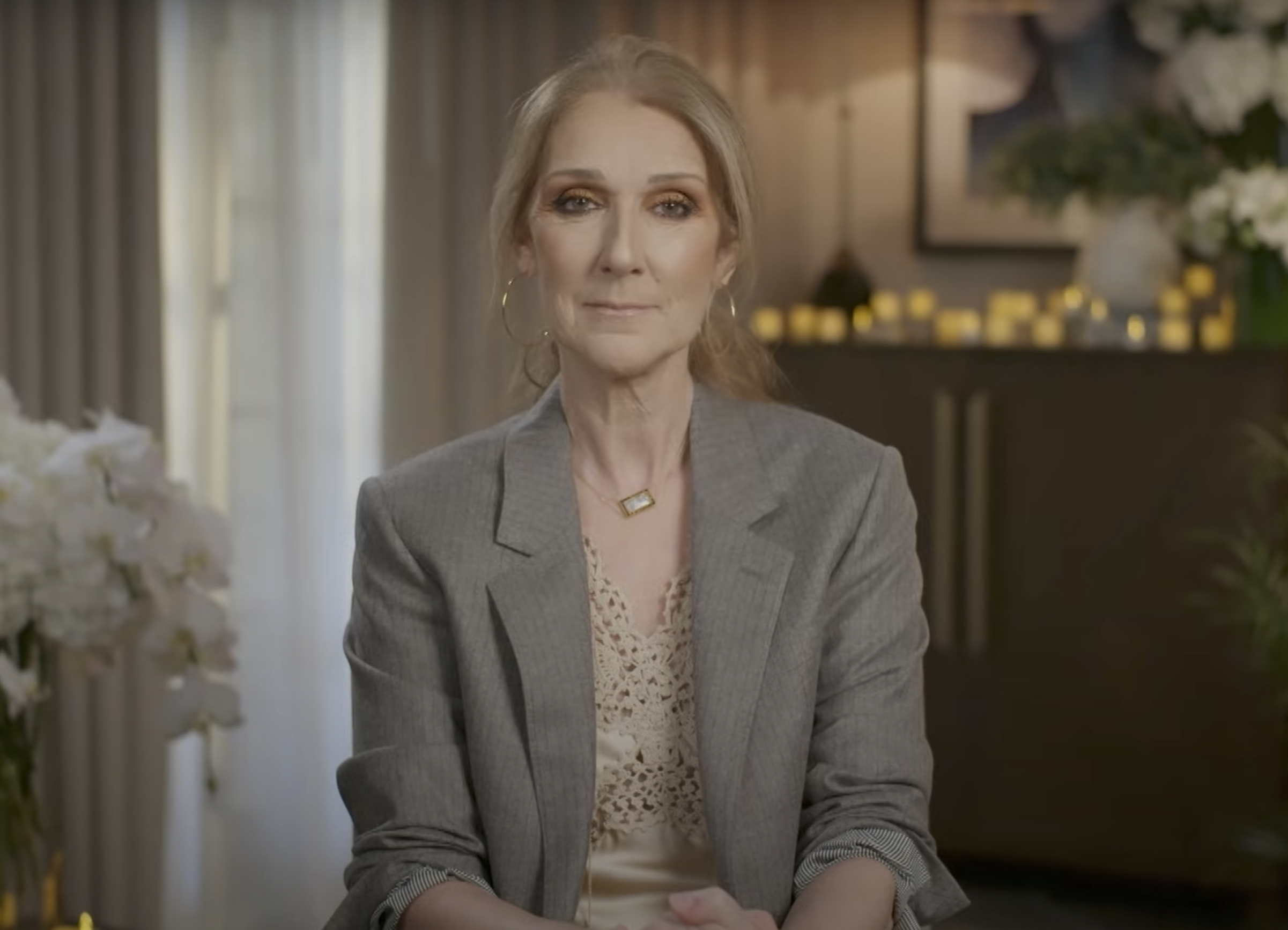 Una captura de pantalla de Céline Dion de un vídeo del 14 de mayo de 2025. | Fuente: YouTube/Eurovisión