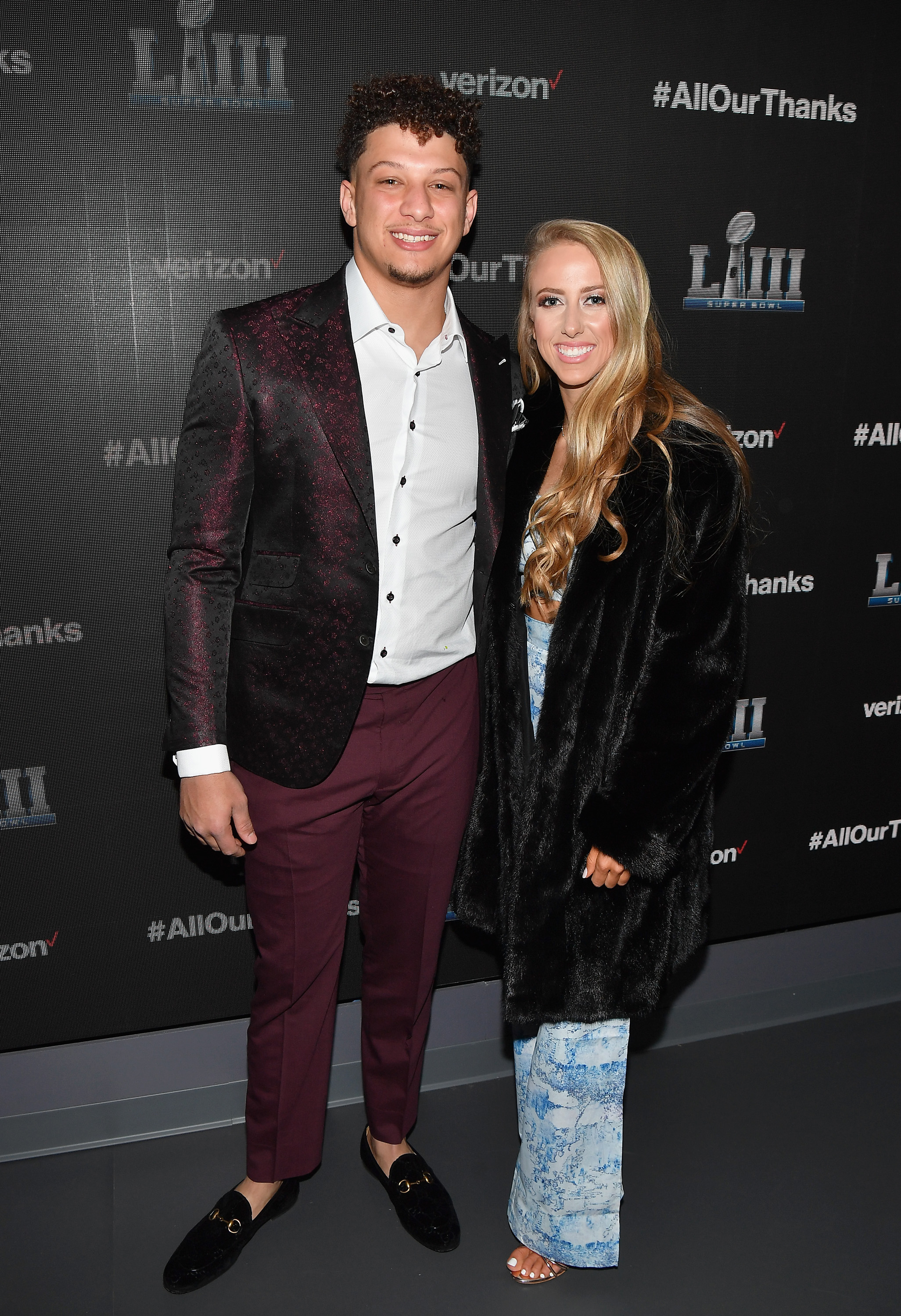 Patrick Mahomes II y Brittany Mahomes asisten al evento del estreno mundial del documental "The Team That Wouldn't Be Here" el 31 de enero de 2019, en Atlanta, Georgia. | Fuente: Getty Images