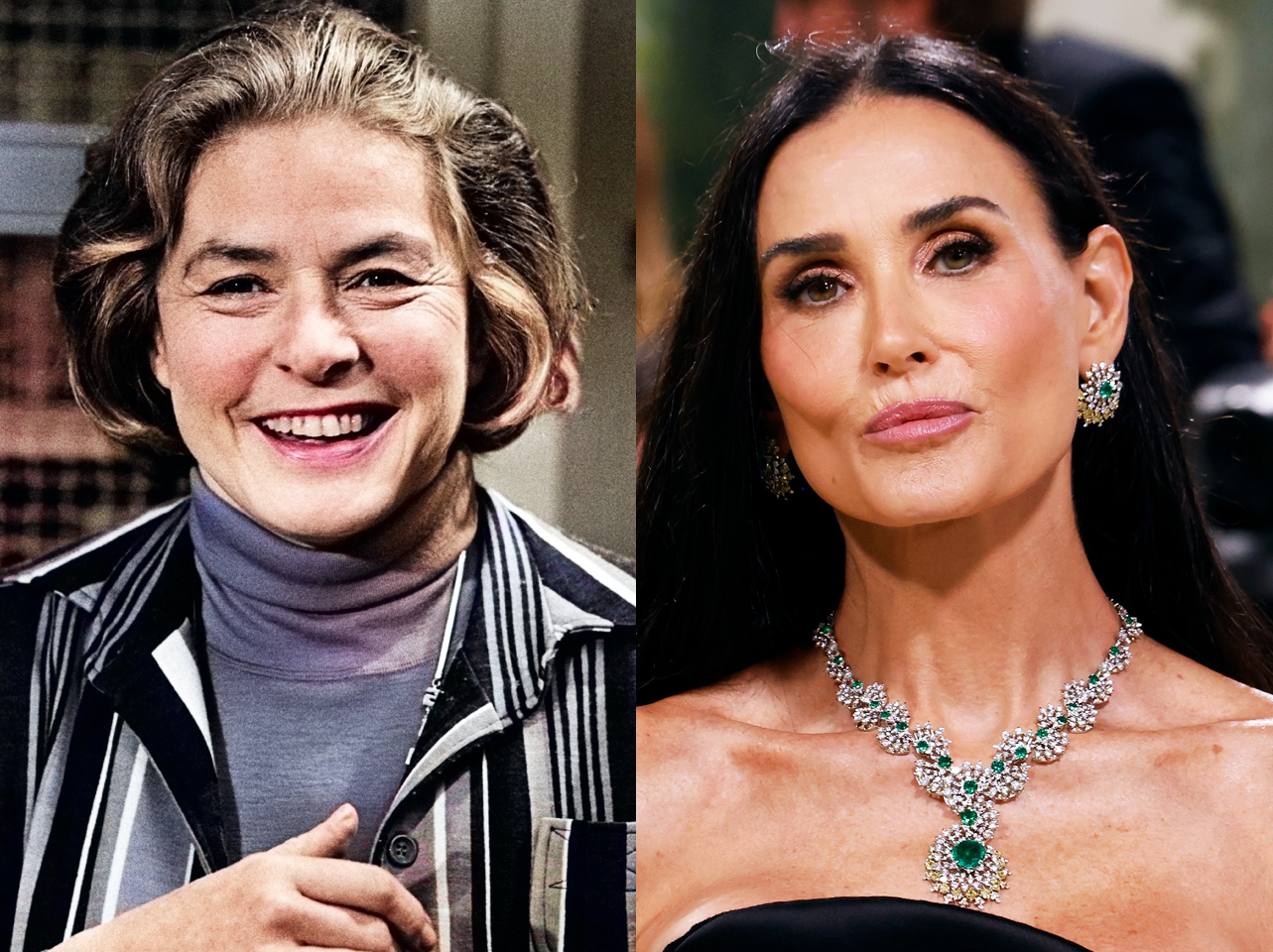 Un lado a lado de Ingrid Bergman y Demi Moore en sus 60 años. | Fuente: Getty Images