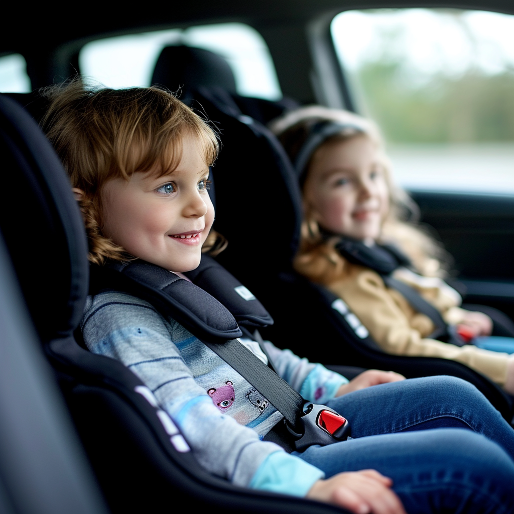 Niños sentados en un Automóvil | Fuente: Midjourney