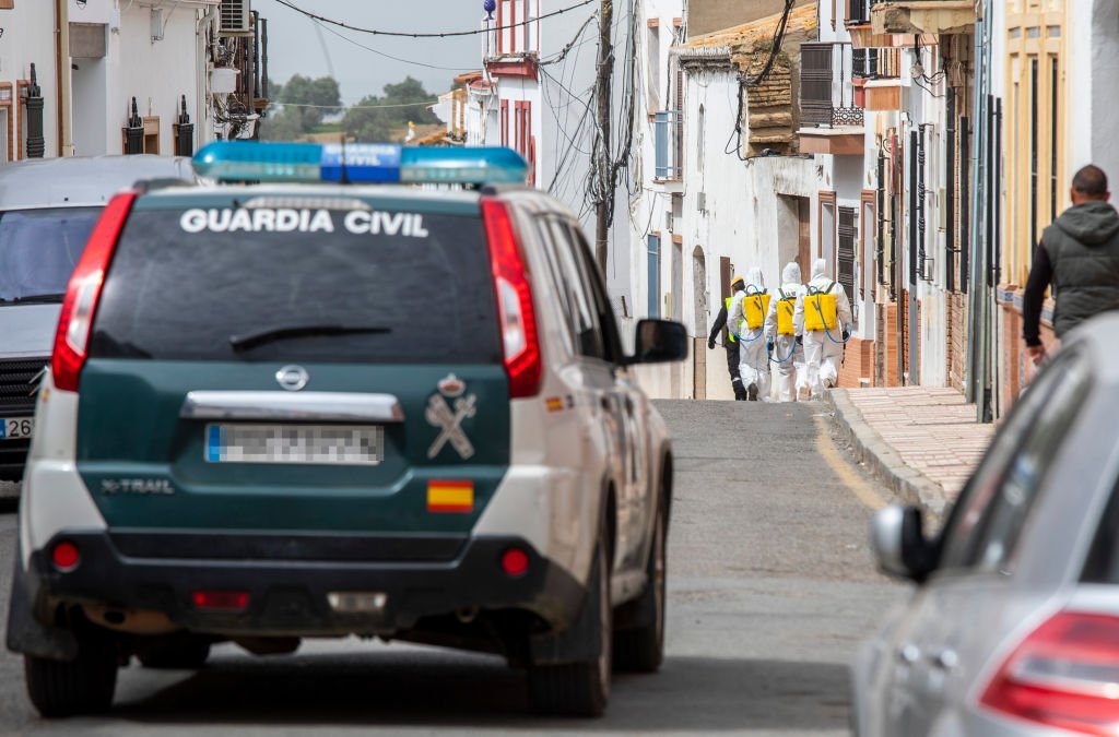 La Guardia Civil el 19 de marzo de 2020 en Huelva, España. | Foto de A.Pérez a través de Getty Images
