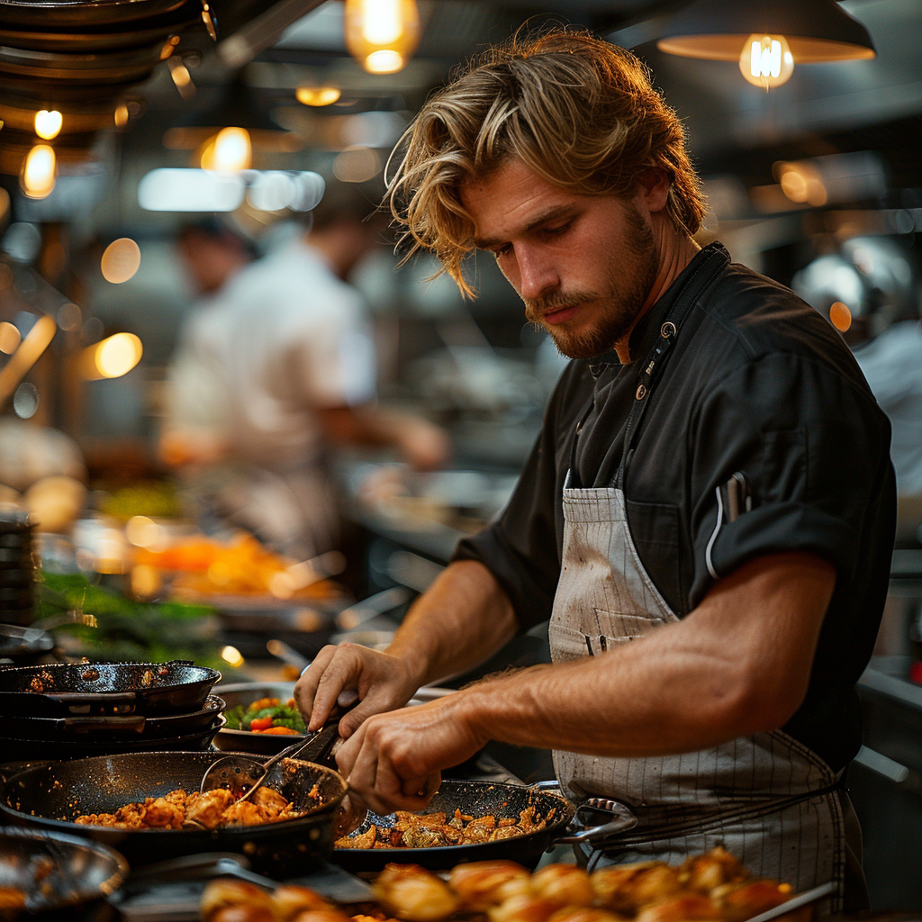 Alex cocina en la competición | Fuente: Midjourney