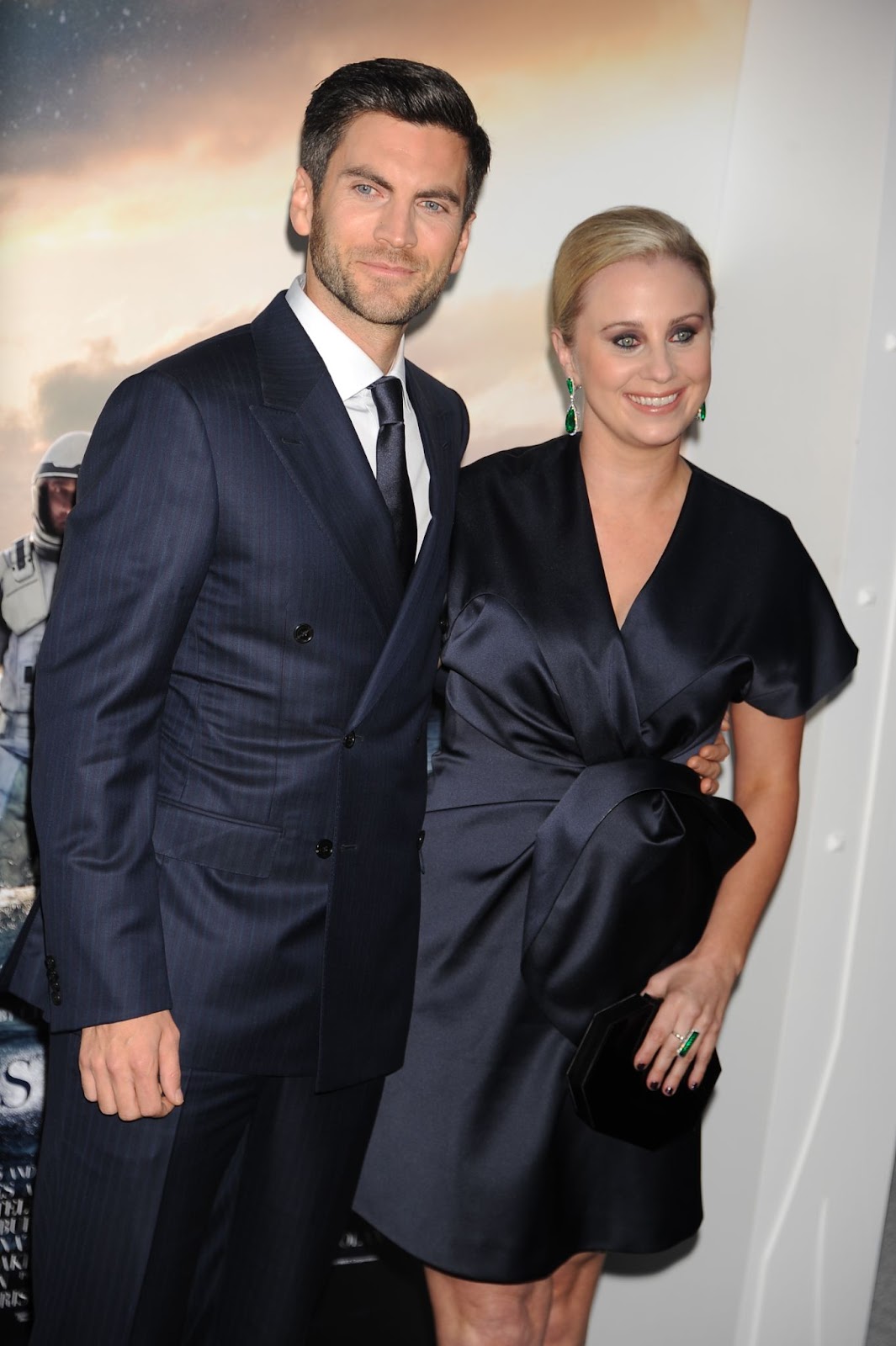 Wes Bentley y su esposa en el estreno de "Interstellar" el 26 de octubre de 2014 en Hollywood | Fuente: Getty Images