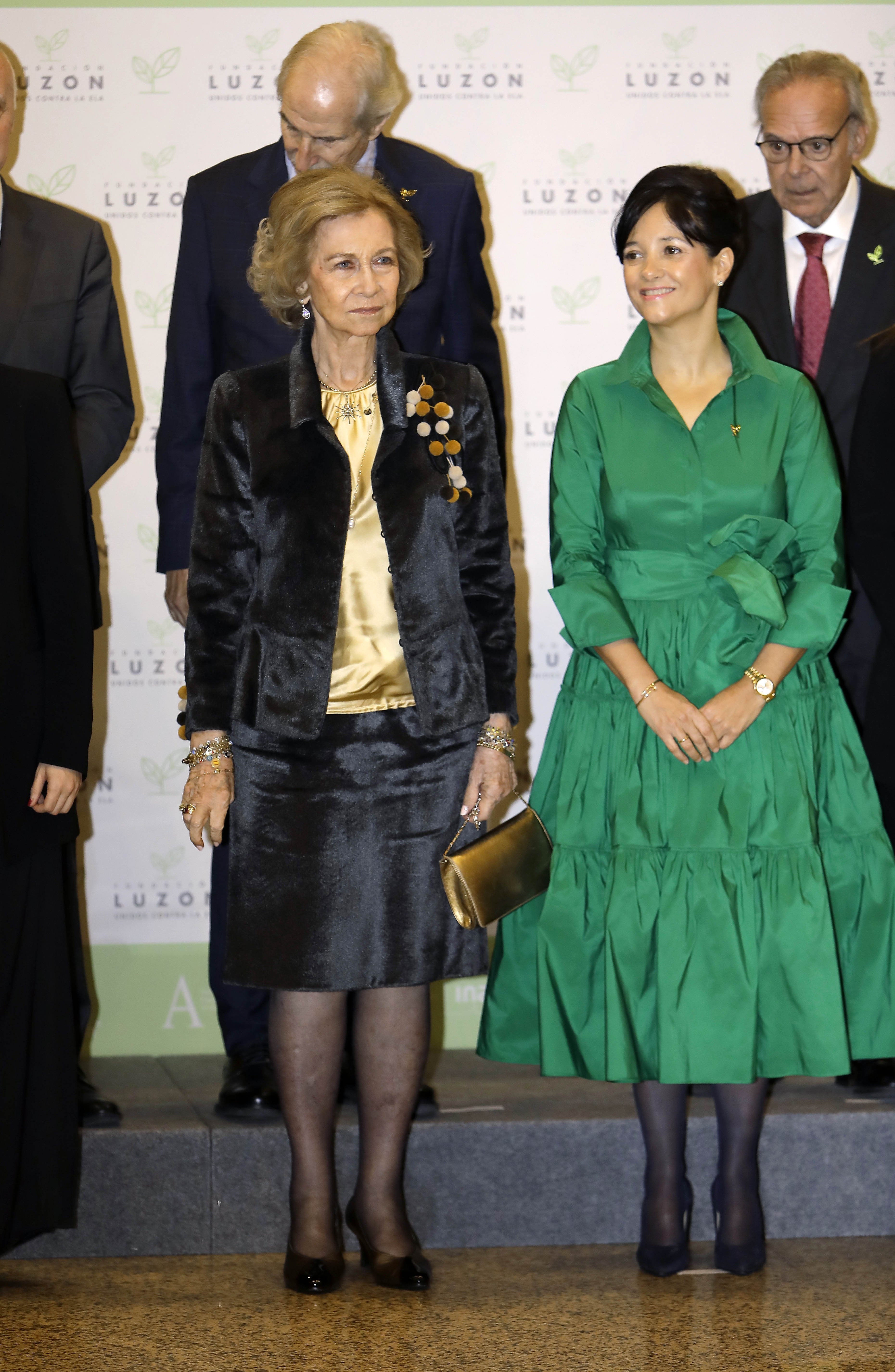 Reina Sofía de España y María José Arregui en concierto de la Fundación Francisco Luzón en Madrid en febrero de 2020. | Foto: Getty Images