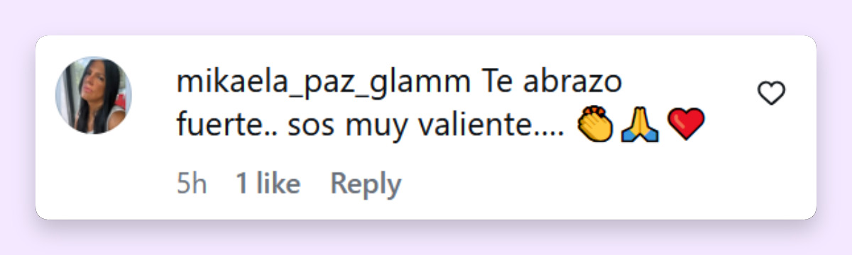 Comentario de una persona sobre el crudo relato de Valentín Yankelevich | Fuente: Instagram/infobae