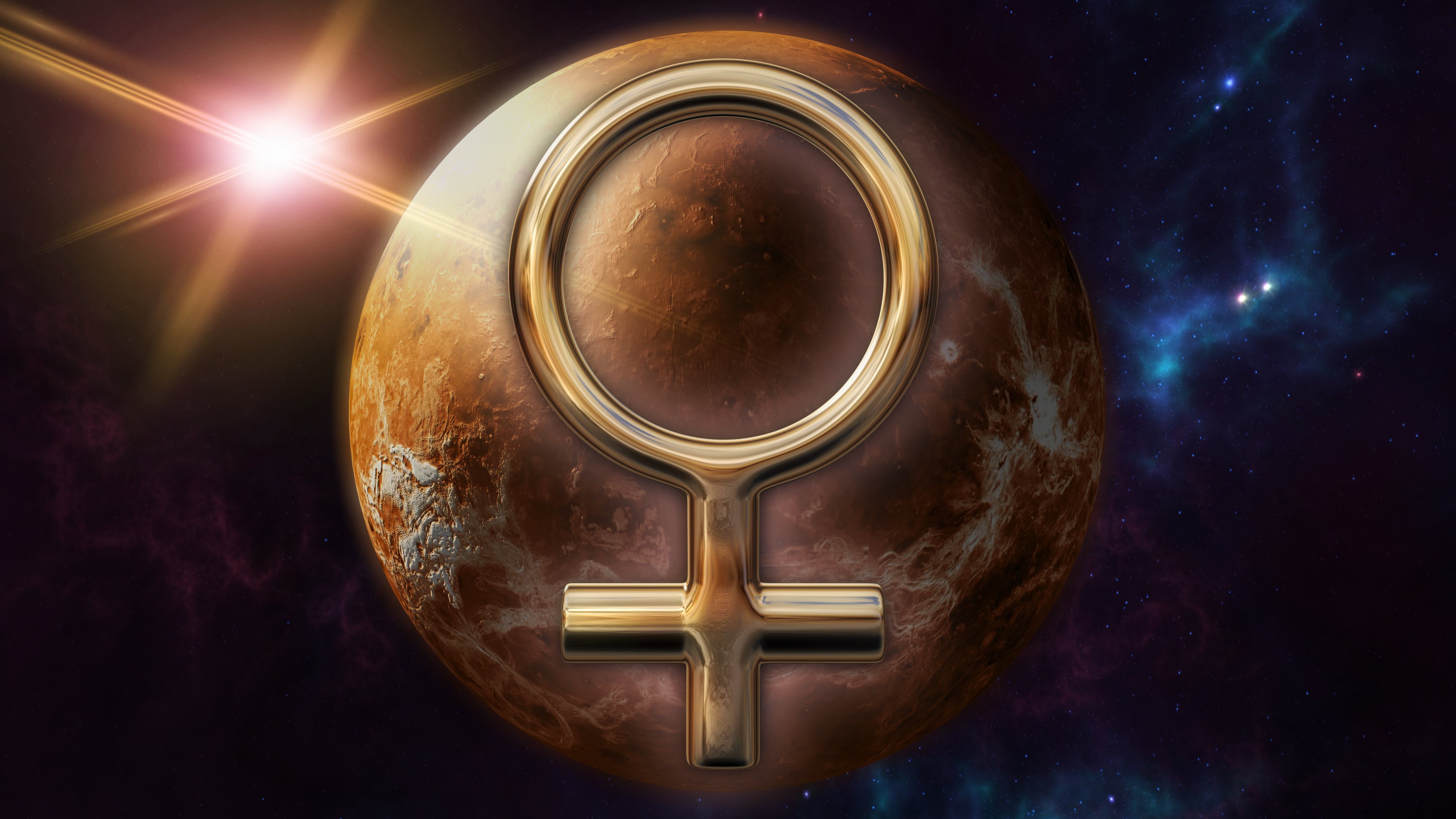Símbolo zodiacal y planeta de Venus || Fuente: Shutterstock