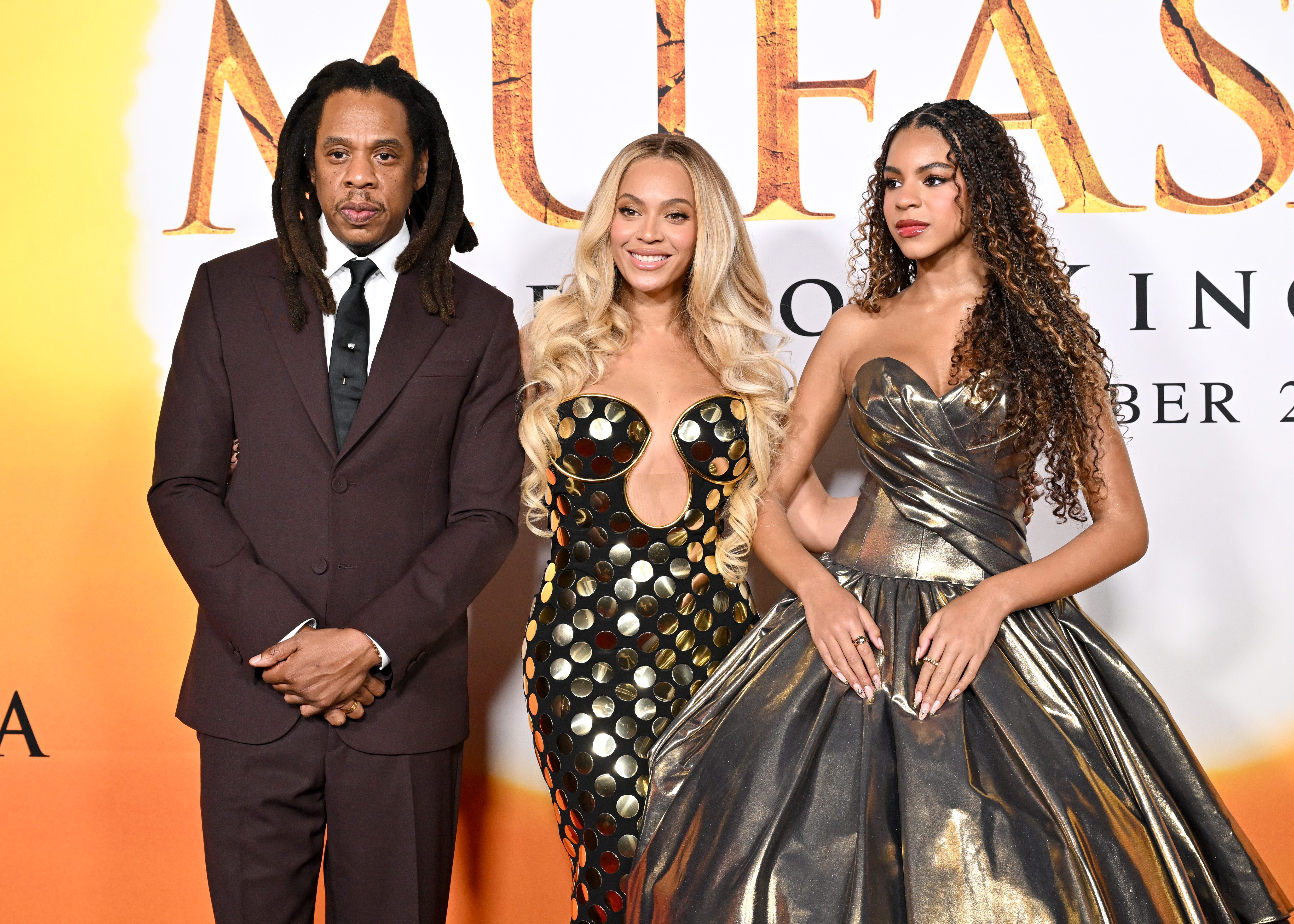 Jay-Z Carter, Beyoncé Knowles-Carter y Blue Ivy Carter. | Fuente: Getty Images