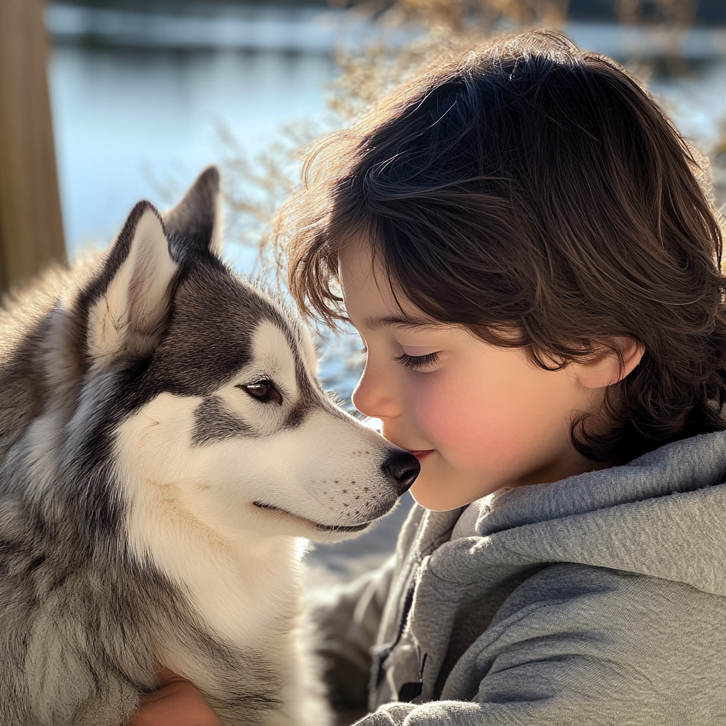 Un niño y su perro | Fuente: Midjourney