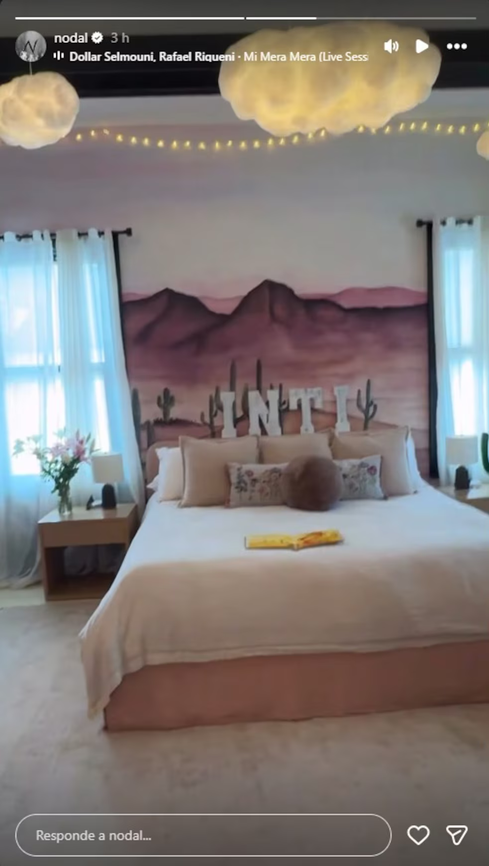 El dormitorio de Inti en la vivienda de Christian Nodal en Texas | Fuente: Instagram Stories/nodal