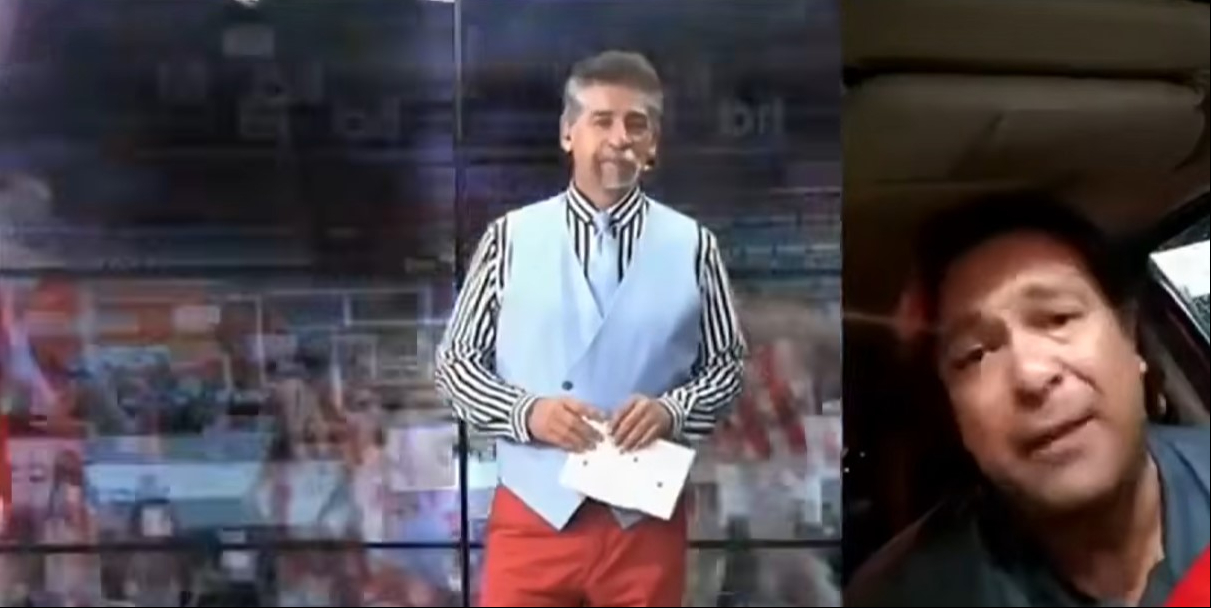Fernando Vargas durante la transmisión que culminó con un asalto | Fuente: YouTube/ImagenNoticias