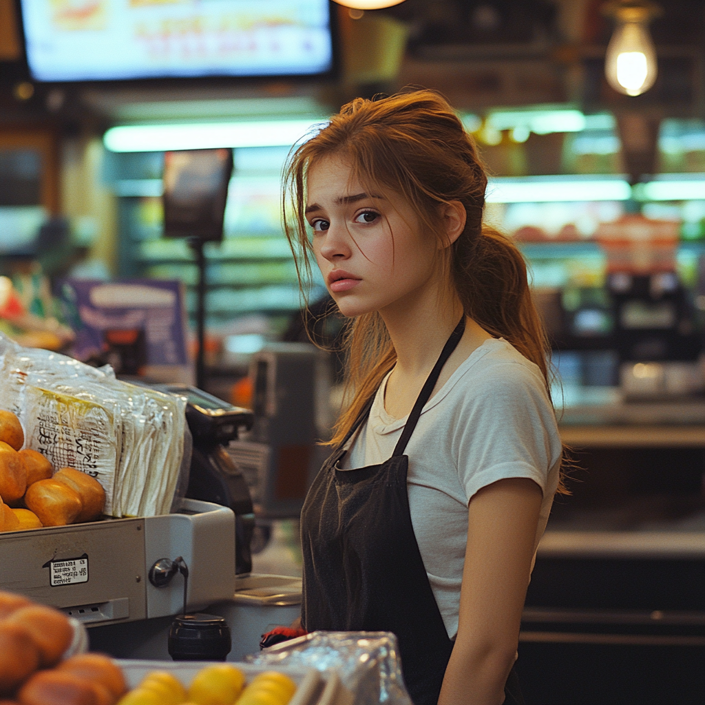 Una cajera en un supermercado | Fuente: Midjourney