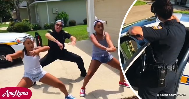 Mujer policía se une a niños especiales locales en reto viral de doblaje musical