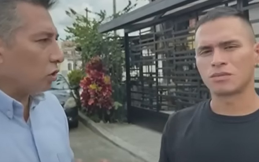 Juan Camilo Trejos entrevistado por la prensa. | Foto: YouTube/Noticias Caracol