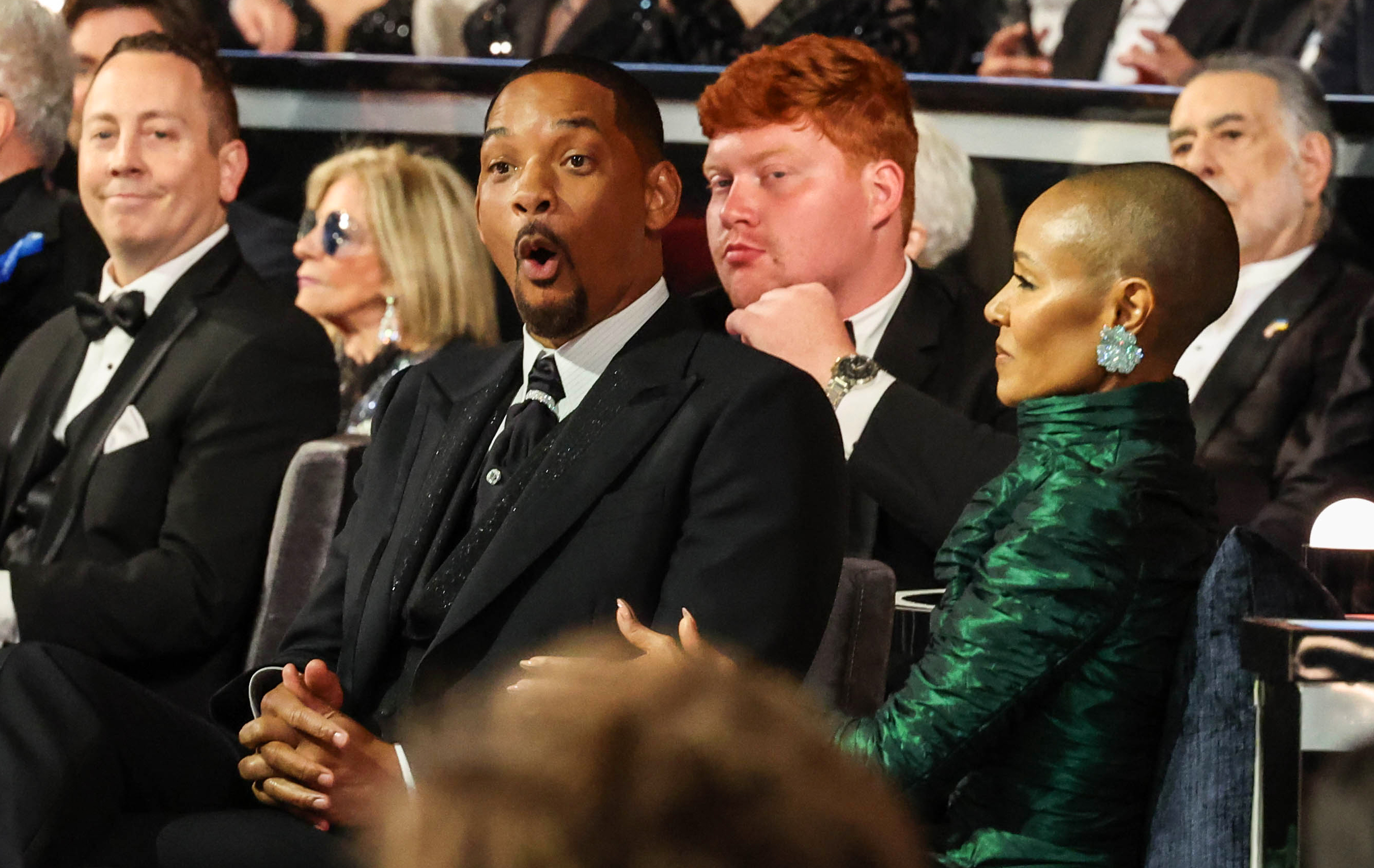 Will Smith y Jada Pinkett ven el espectáculo en la 94ª edición de los Premios de la Academia en el Dolby Theatre at Ovation Hollywood el domingo 27 de marzo de 2022 | Fuente: Getty Images