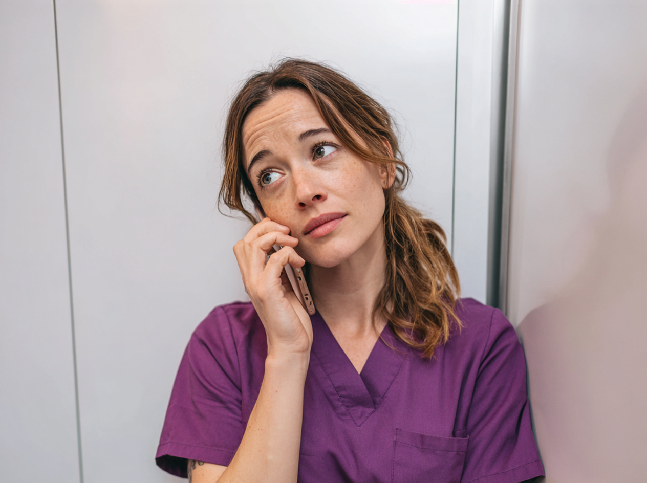 Una donna che parla al telefono | Fonte: Midjourney