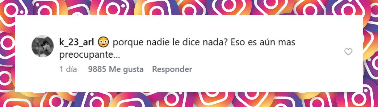 Comentario de una usuaria | Fuente: Instagram/irvingpineda