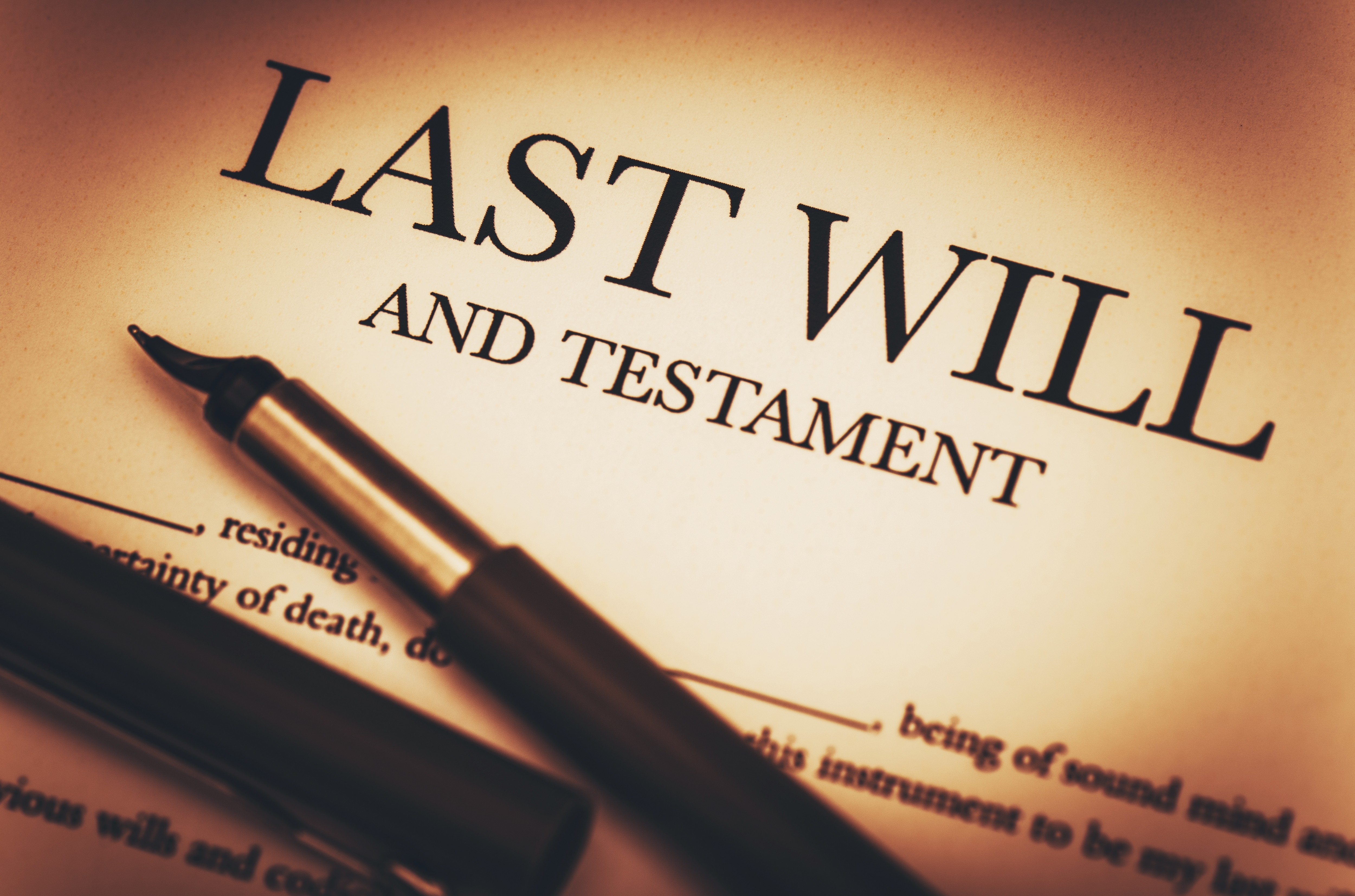 Un documento con el encabezamiento "Última voluntad y testamento" | Foto: Shutterstock