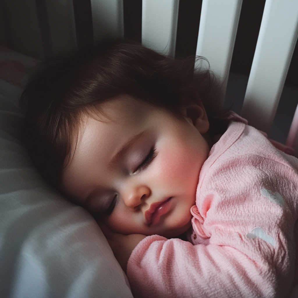 Una niña durmiendo | Fuente: Midjourney