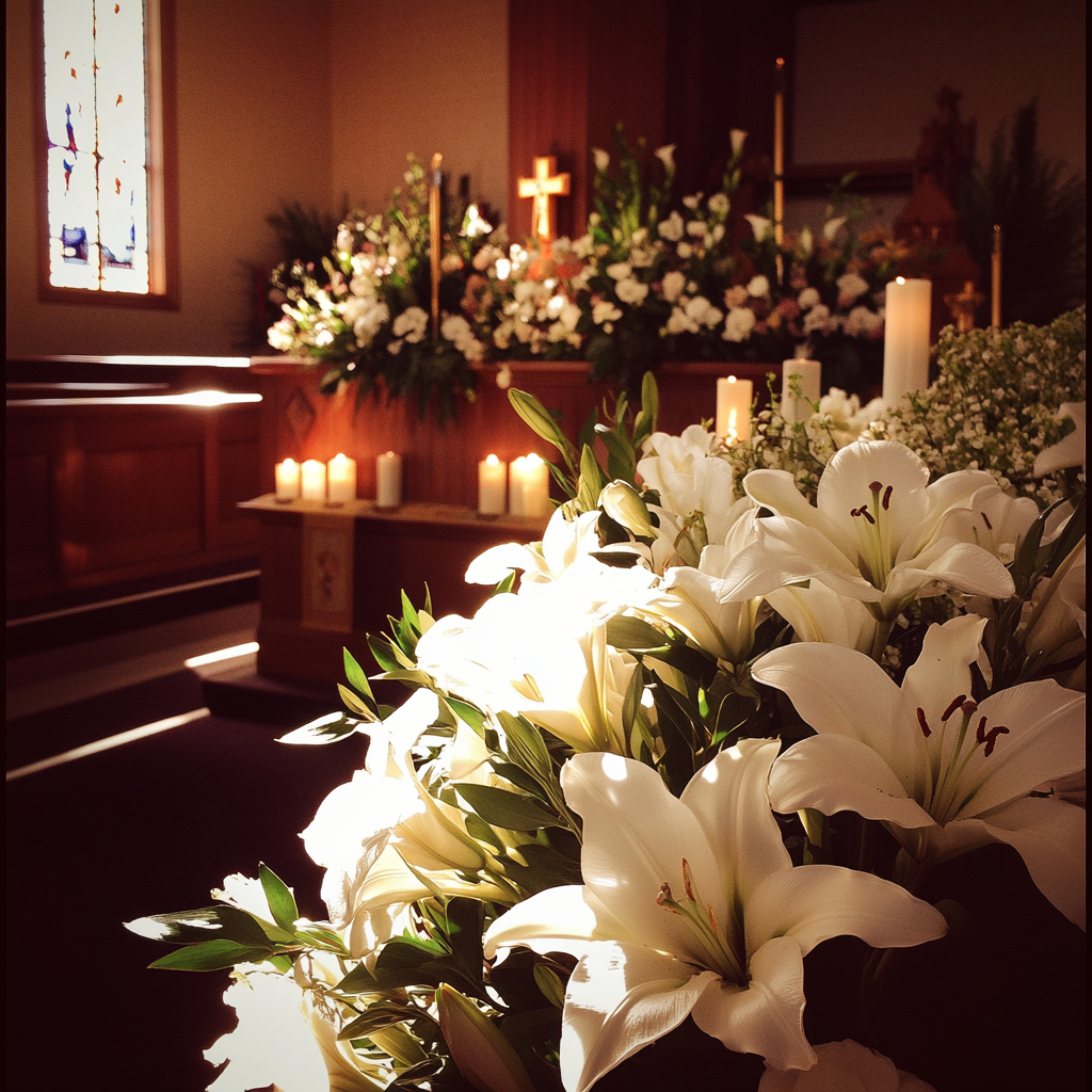 Un entorno funerario | Fuente: Midjourney
