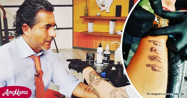 Raúl Araiza pasa por el dolor haciendo tatuajes en la lengua de signos con un significado muy íntimo