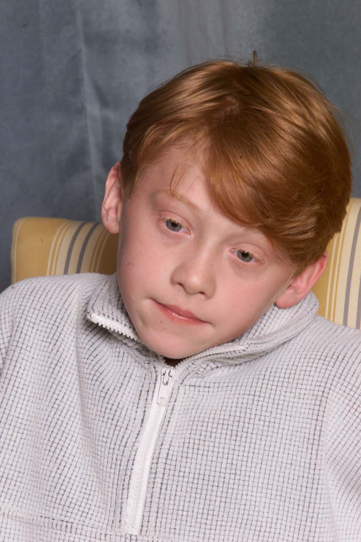 Rupert Grint en una rueda de prensa de "Harry Potter and the Philosopher's Stone" en Londres el 23 de agosto de 2000 | Fuente: Getty Images