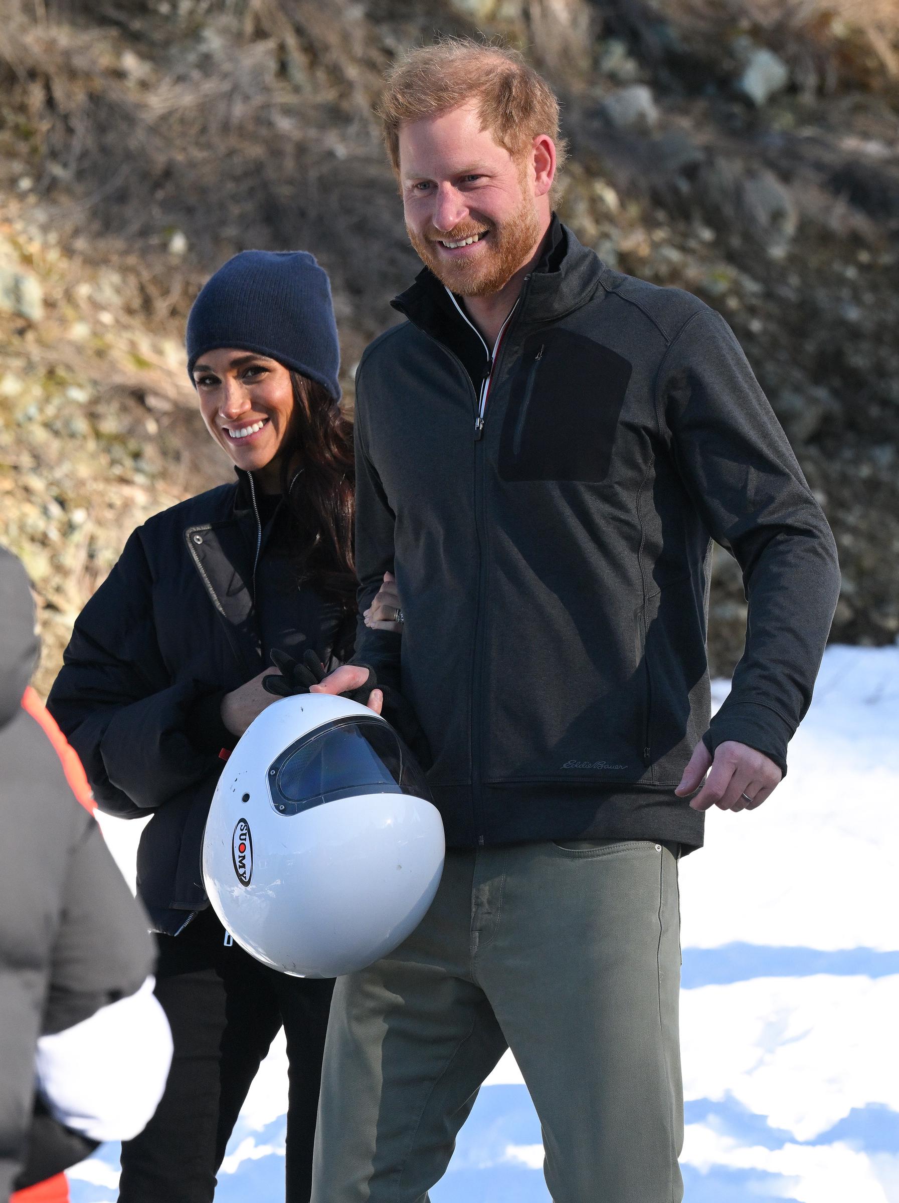 Meghan Markle y el Príncipe Harry asisten al evento Invictus Games One Year To Go el 15 de febrero de 2024, en Whistler, Canadá | Fuente: Getty Images