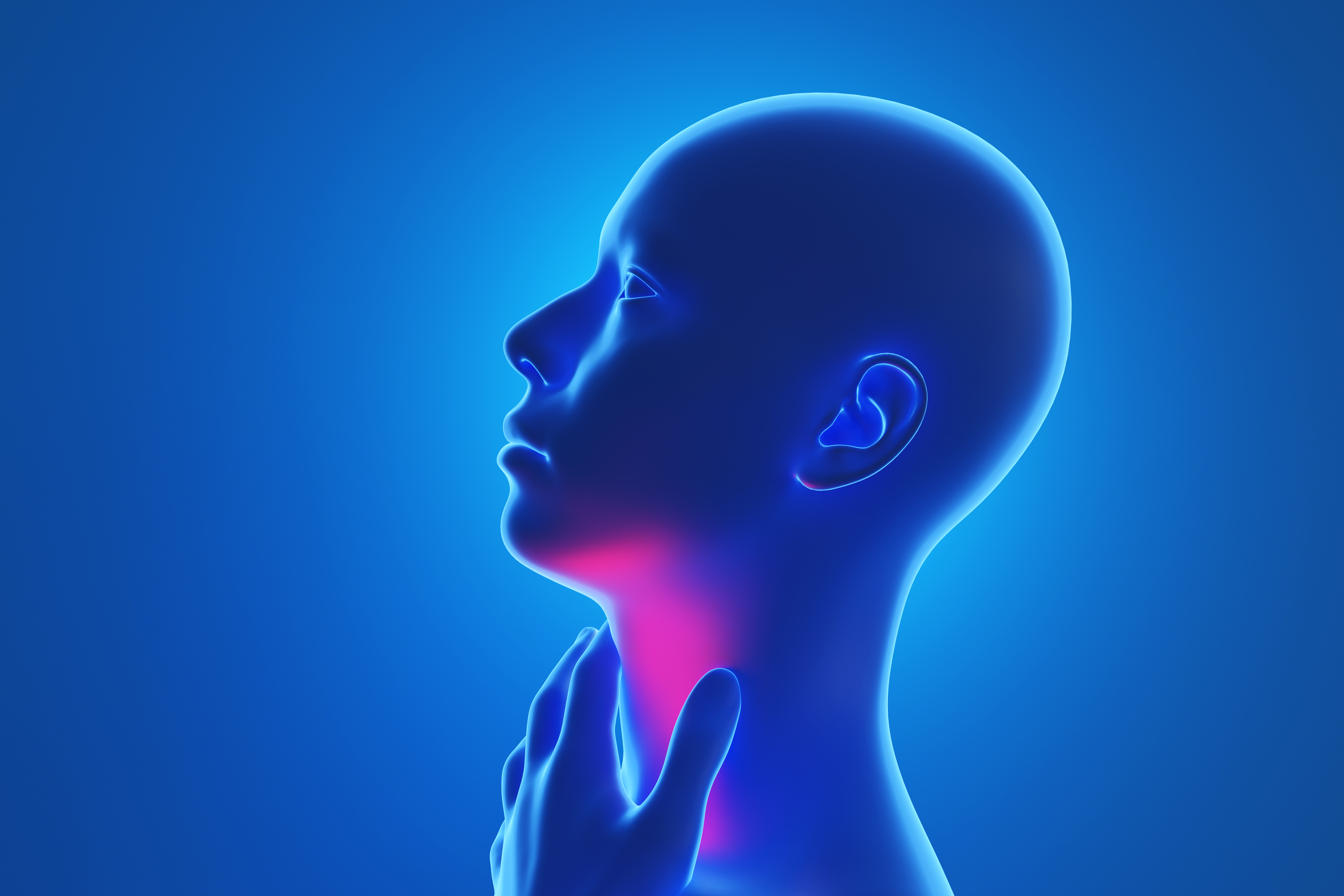 Ilustración del concepto de dolor de garganta, resfriado, gripe y laringitis | Fuente: Getty images