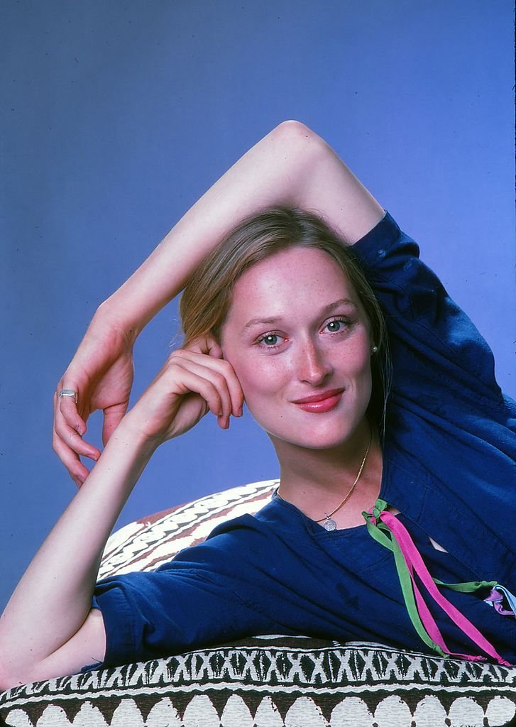 Meryl Streep en foto de estudio en agosto de 1976. | Foto: Getty Images