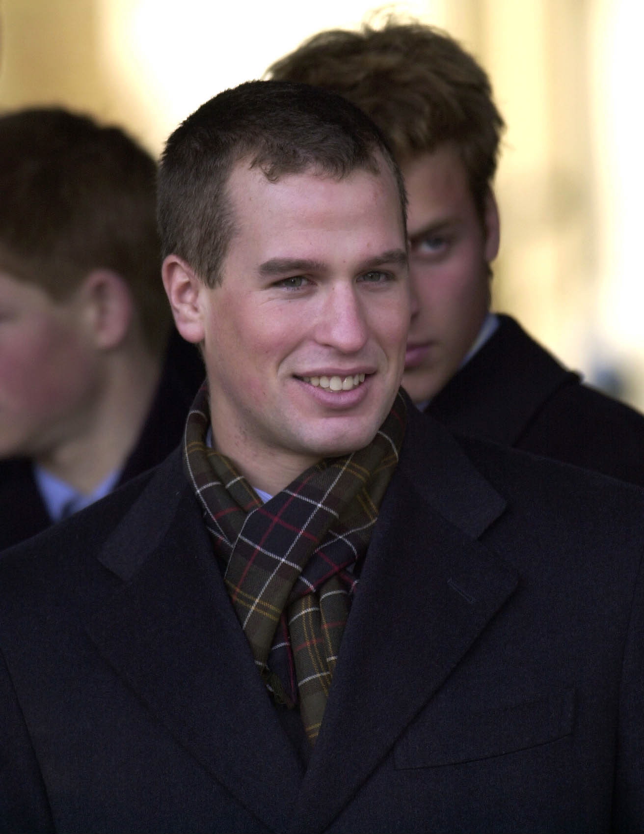 Peter Phillips asistiendo a la iglesia el día de Navidad en Sandringham, Norfolk, 25 de diciembre de 2000 | Fuente: Getty Images