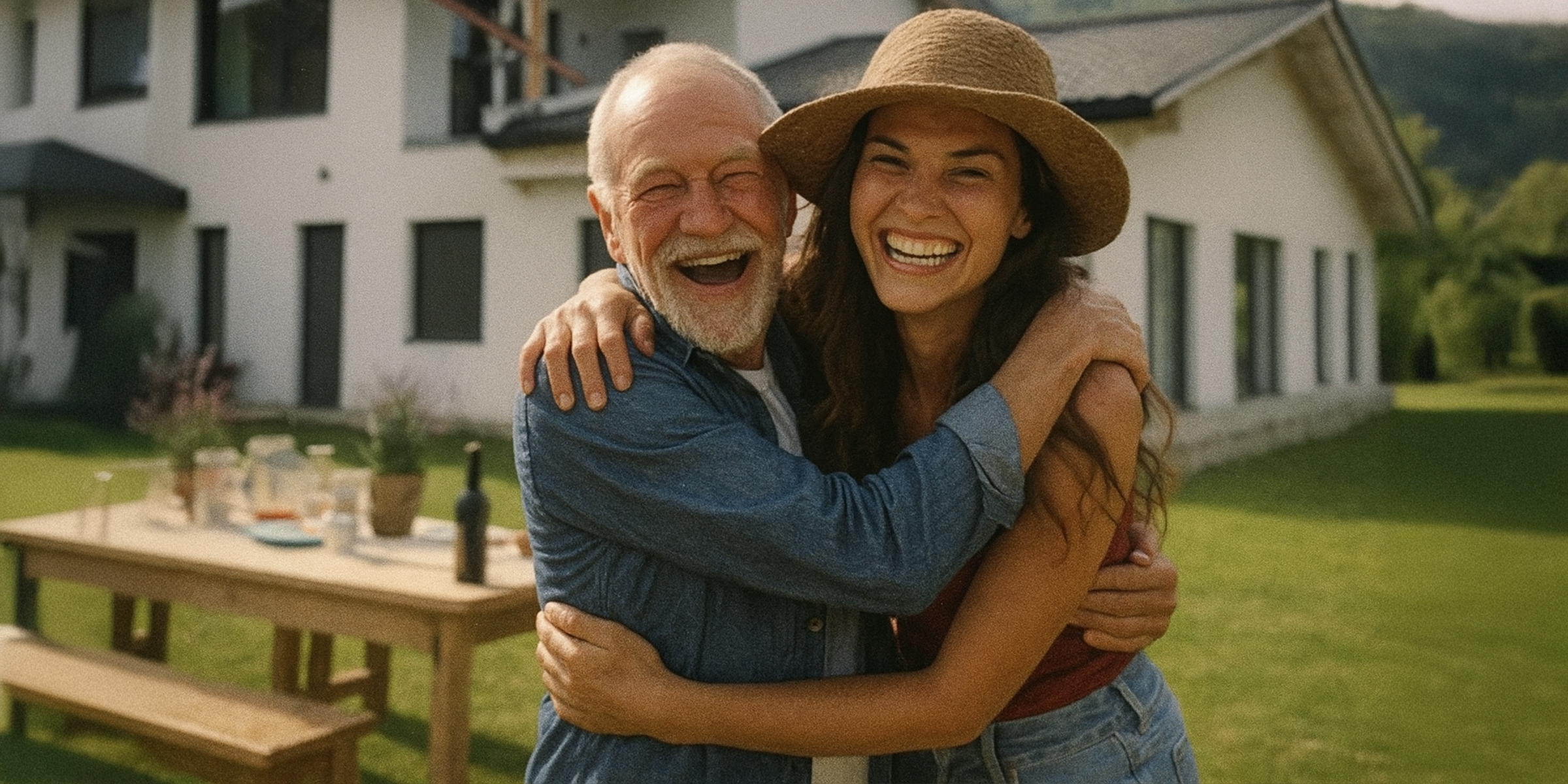 Anciano feliz con mujer joven | Fuente: Pexels