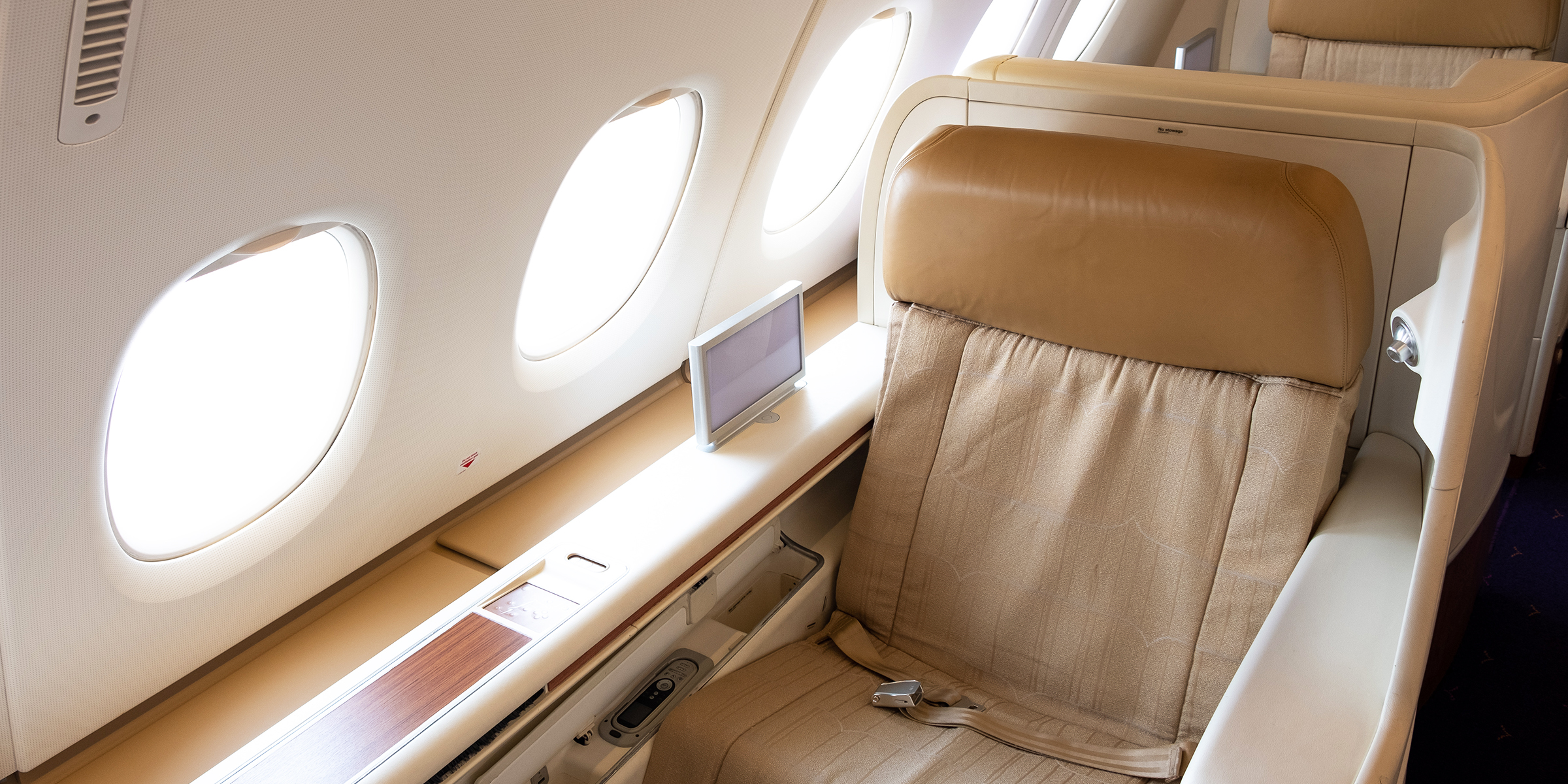 Un asiento de primera clase en un avión | Fuente: Shutterstock