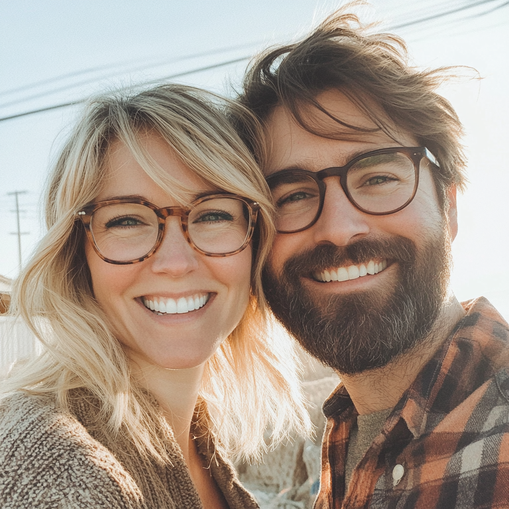 Una pareja sonriente | Fuente: Midjourney