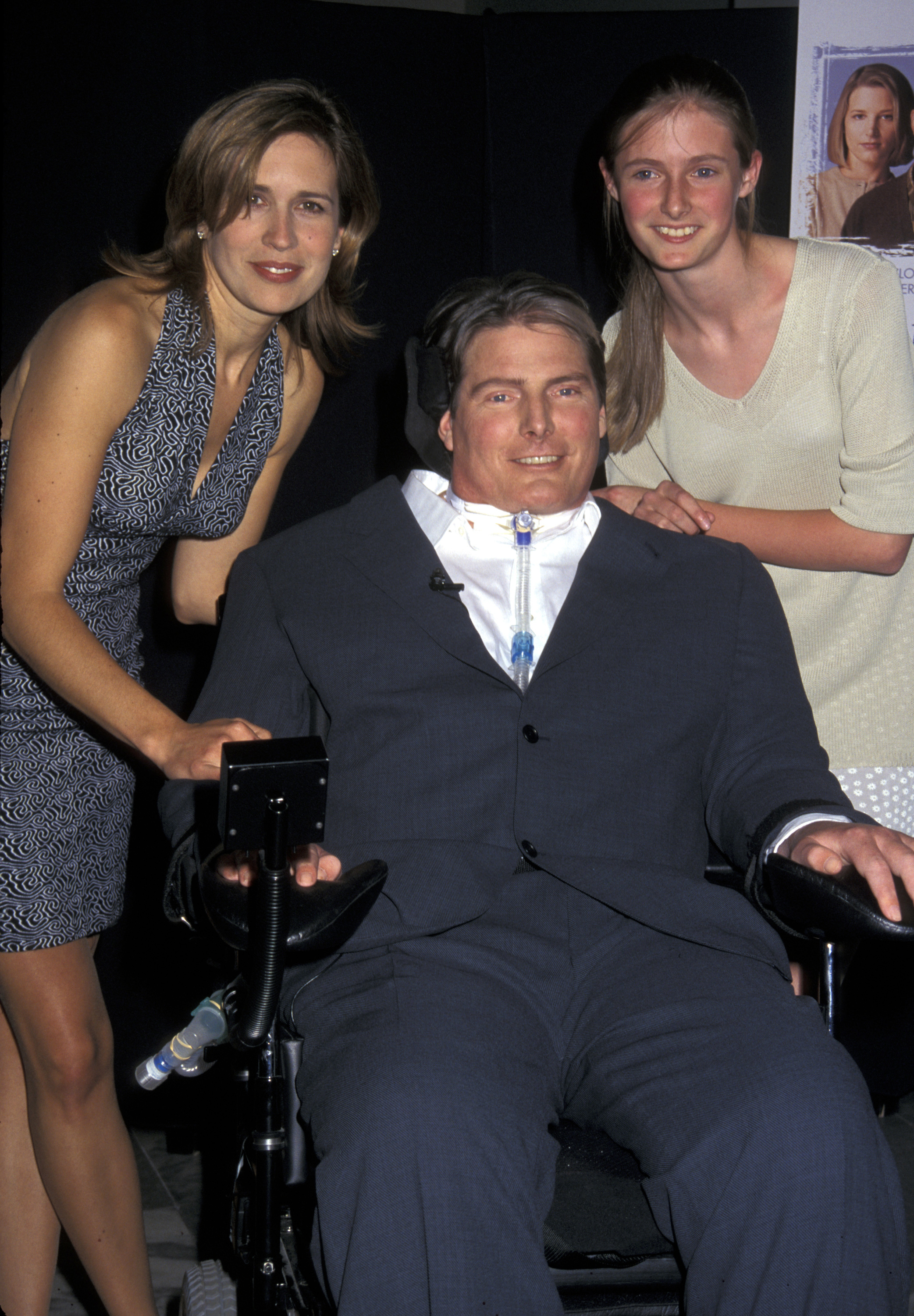 Dana Reeve, Christopher Reeve y su hija Alexandra Reeve en la proyección de "In the Gloaming" el 7 de abril de 1997 | Fuente: Getty Images