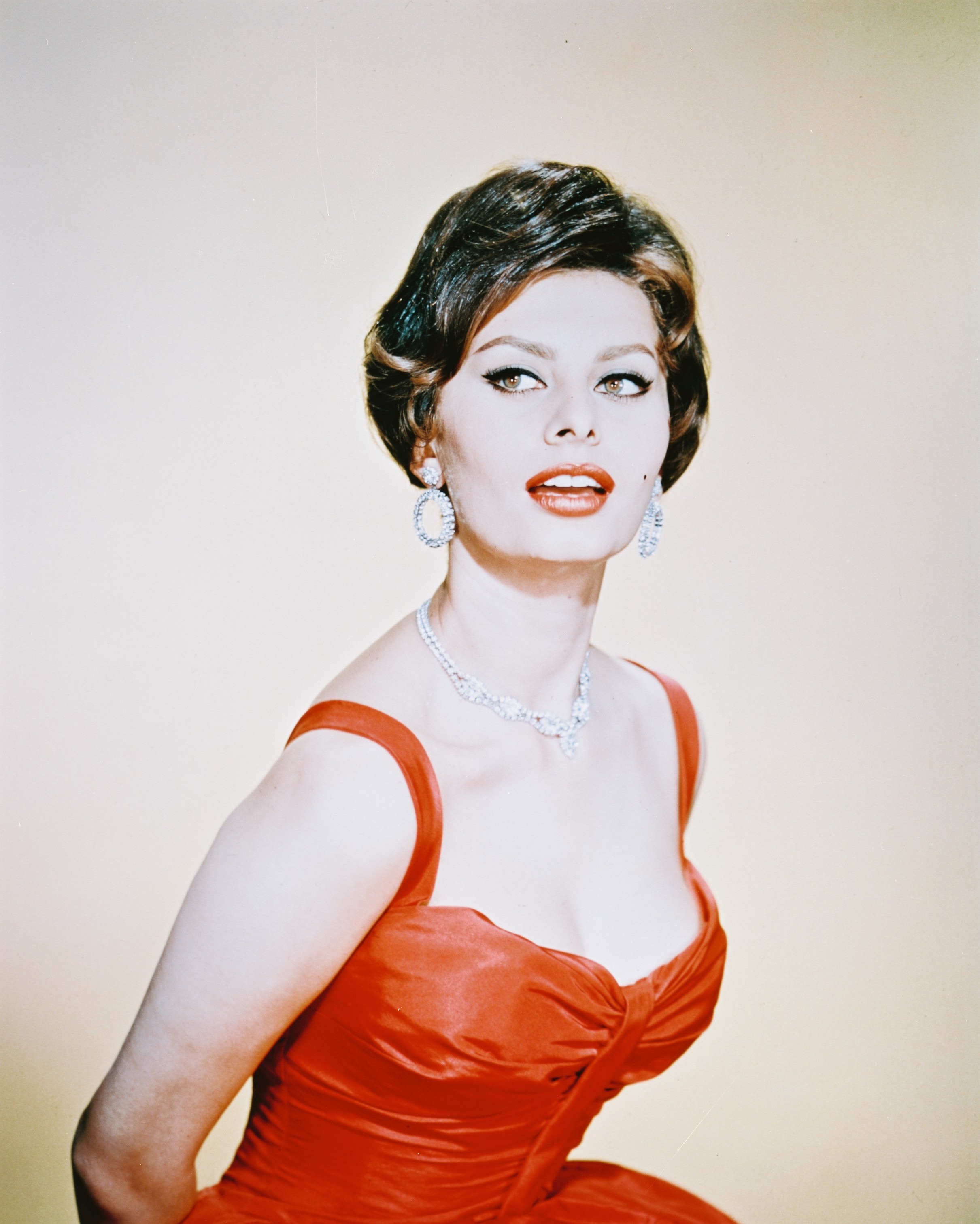 La actriz italiana Sophia Loren, alrededor de 1955.