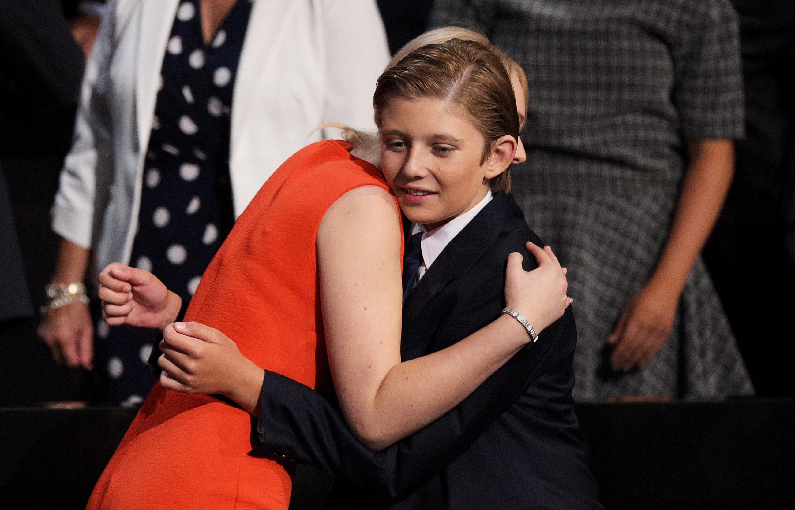 Barron Trump fotografiado durante el cuarto día de la Convención Nacional Republicana, el 21 de julio de 2016, en Cleveland, Ohio. | Fuente: Getty Images