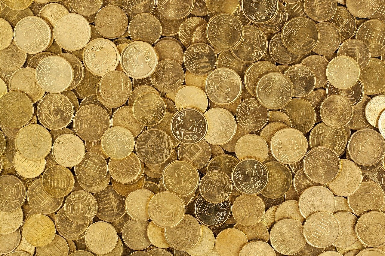 Monedas de 10 y 20 centavos de euro. | Foto: Pixabay