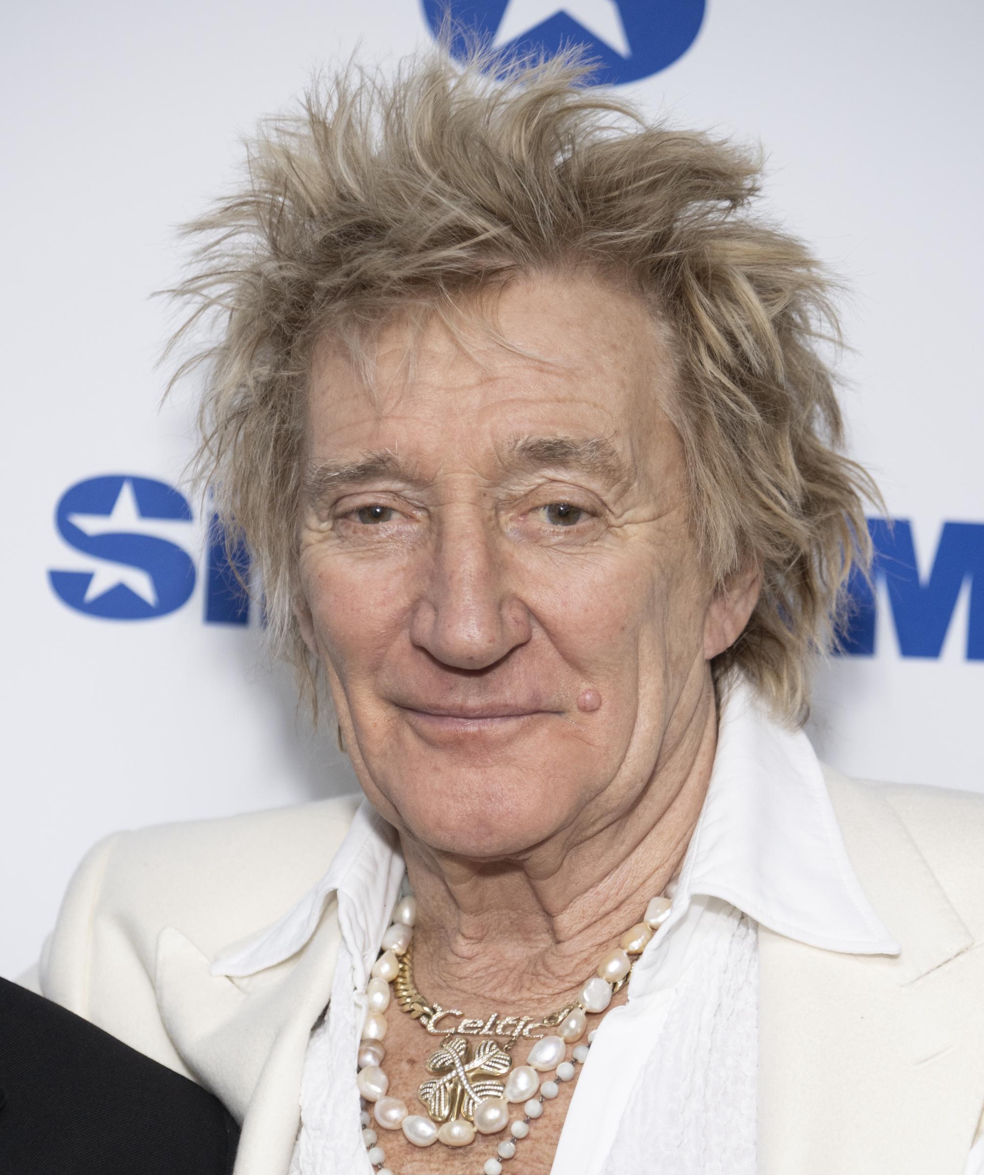 Rod Stewart en los Estudios SiriusXM el 7 de febrero de 2024, en Nueva York. | Fuente: Getty Images