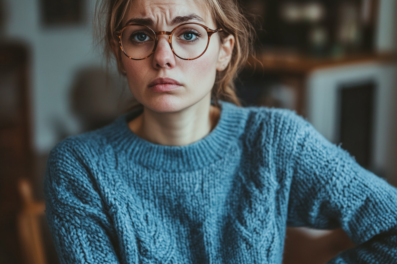 Una mujer enfadada en su casa | Fuente: Midjourney