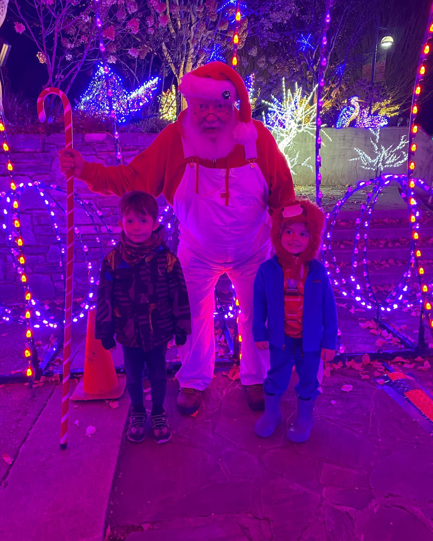 Félix y Lucas con Papá Noel, de un post fechado el 2 de octubre de 2024 | Fuente: Facebook/brianapy