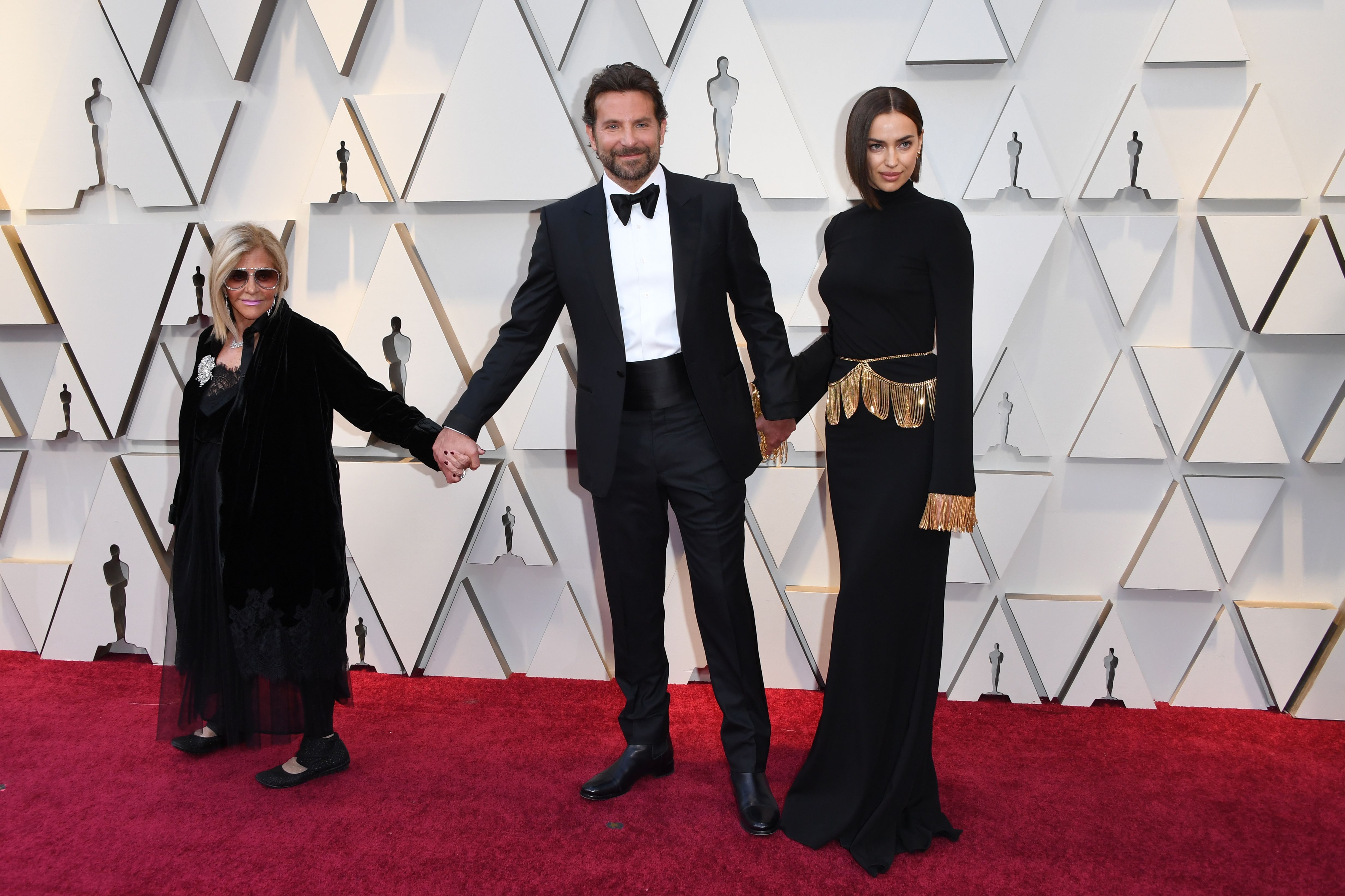 Gloria Campano, Bradley Cooper e Irina Shayk en la 91 edición de los Premios Oscar 2019 | Foto: Getty Images