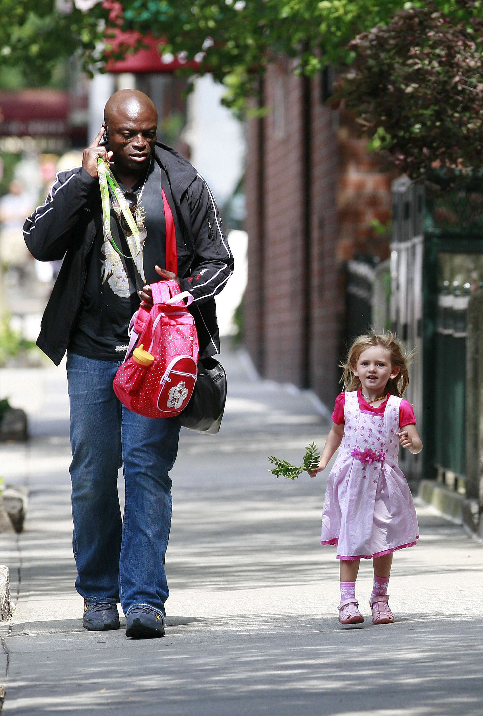 Seal y Leni Klum fotografiados el 20 de junio de 2007, en Nueva York. | Fuente: Getty Images